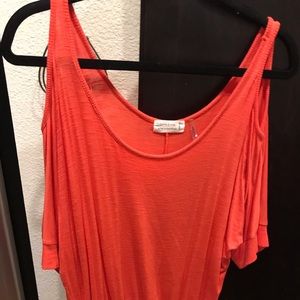 Cold shoulder half sleeve shirt